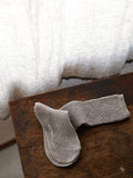 beeff Exclusive Dyed Light Grey Ramie Cotton Mid-Calf Socks