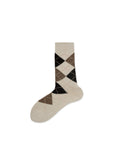 Old British diamond pattern elements socks