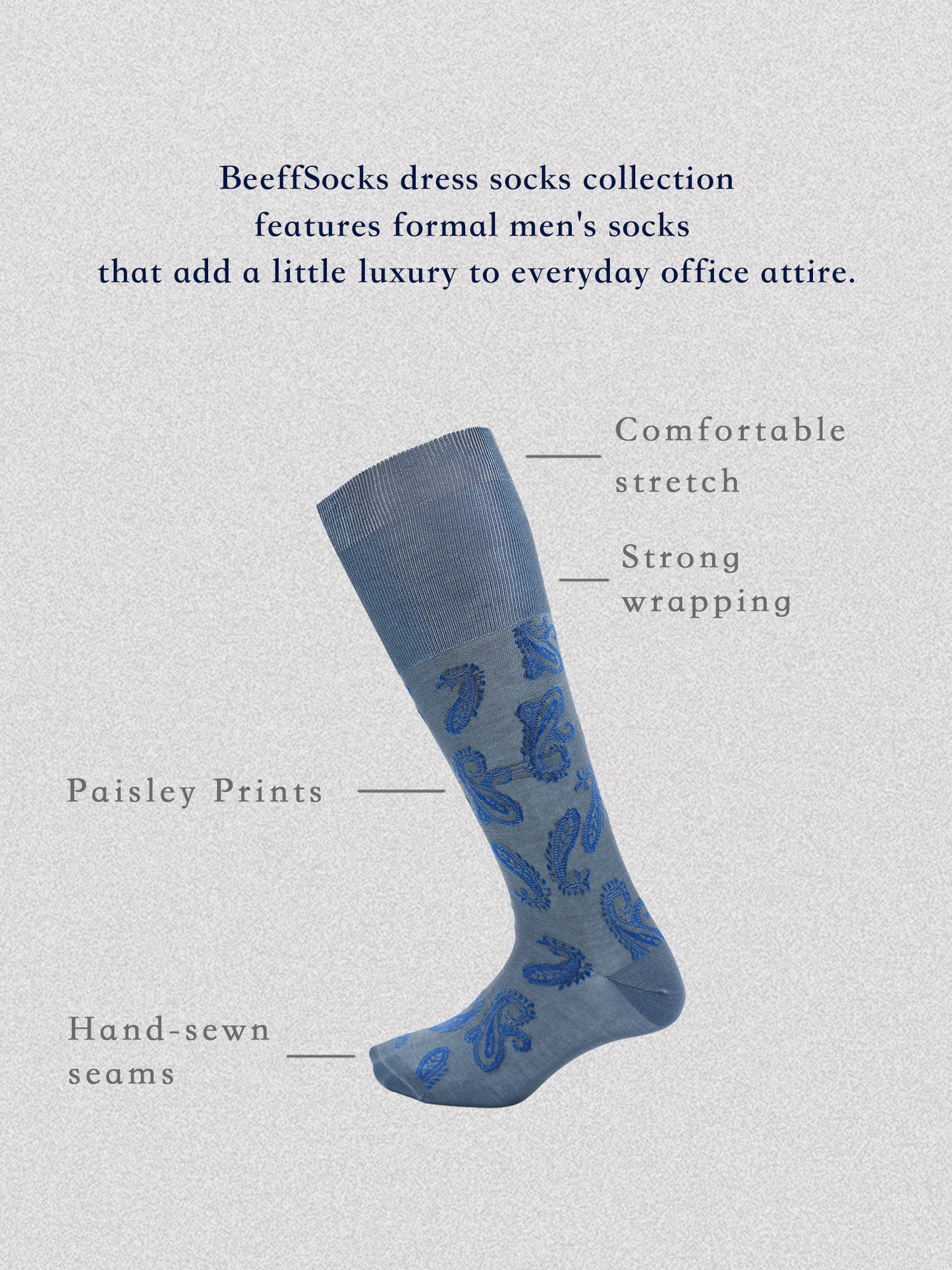 Paisley Prints dress socks