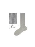 beeff Exclusive Dyed Light Grey Ramie Cotton Mid-Calf Socks